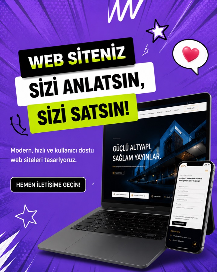 ENK Instagram gönderisi: Web siteniz sizi anlatsın, sizi satsın